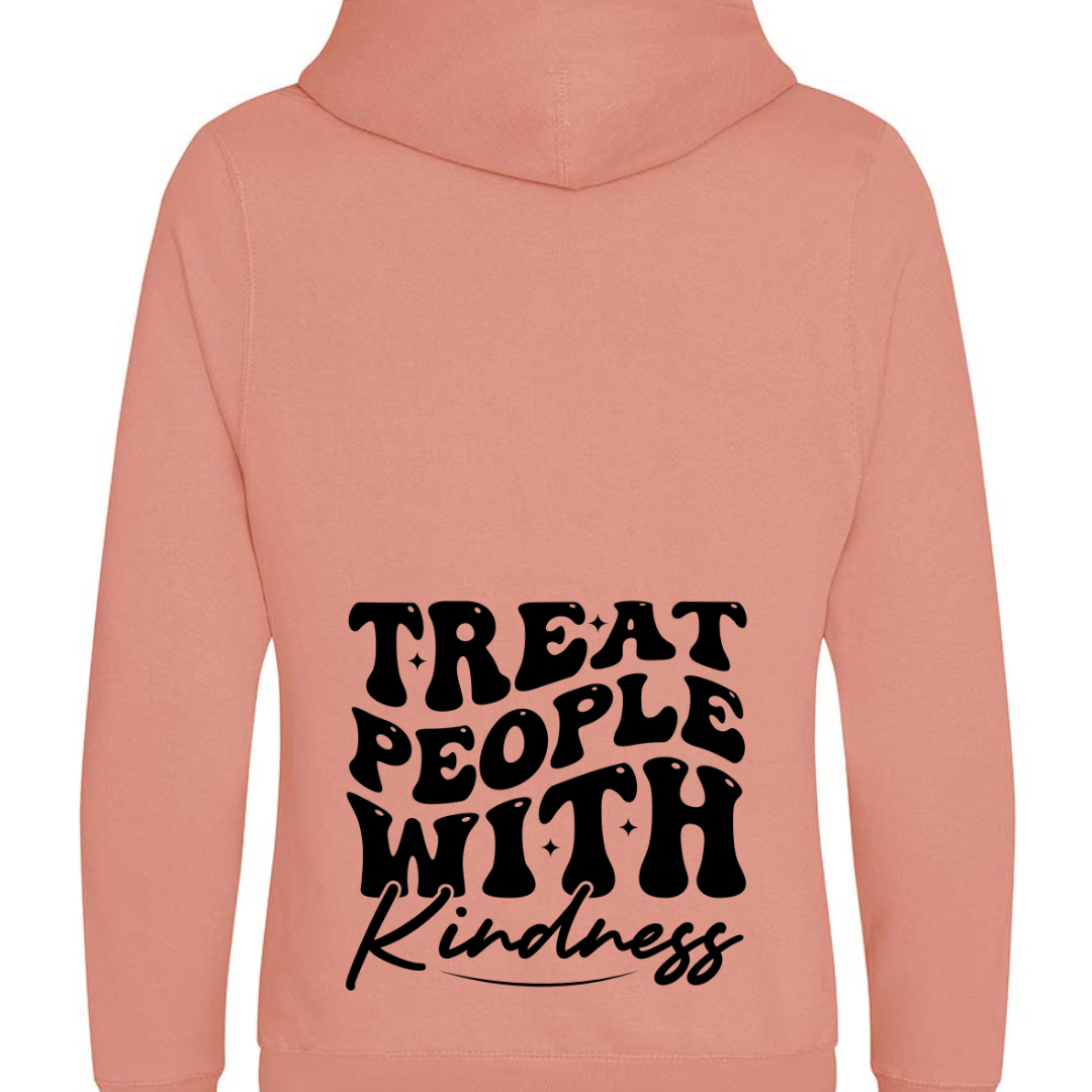 TREAT PEOPLE WITH Kindness Cross Neck Hibernate Style Hoodie