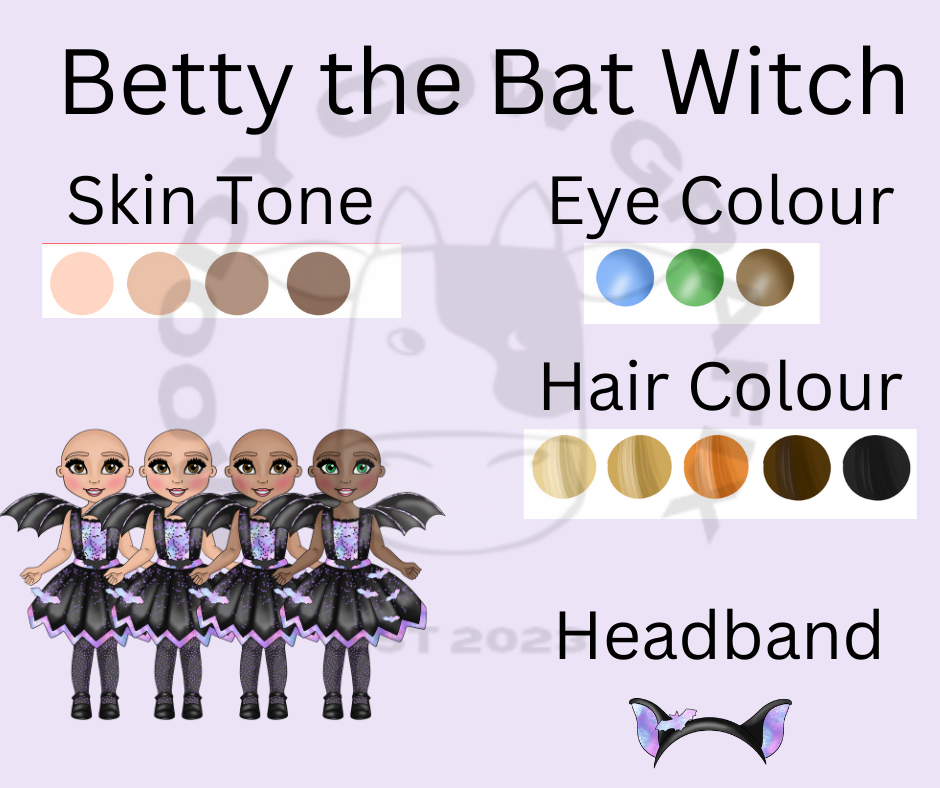 Personalised 'Betty the Bat Witch' Halloween Tote Bag