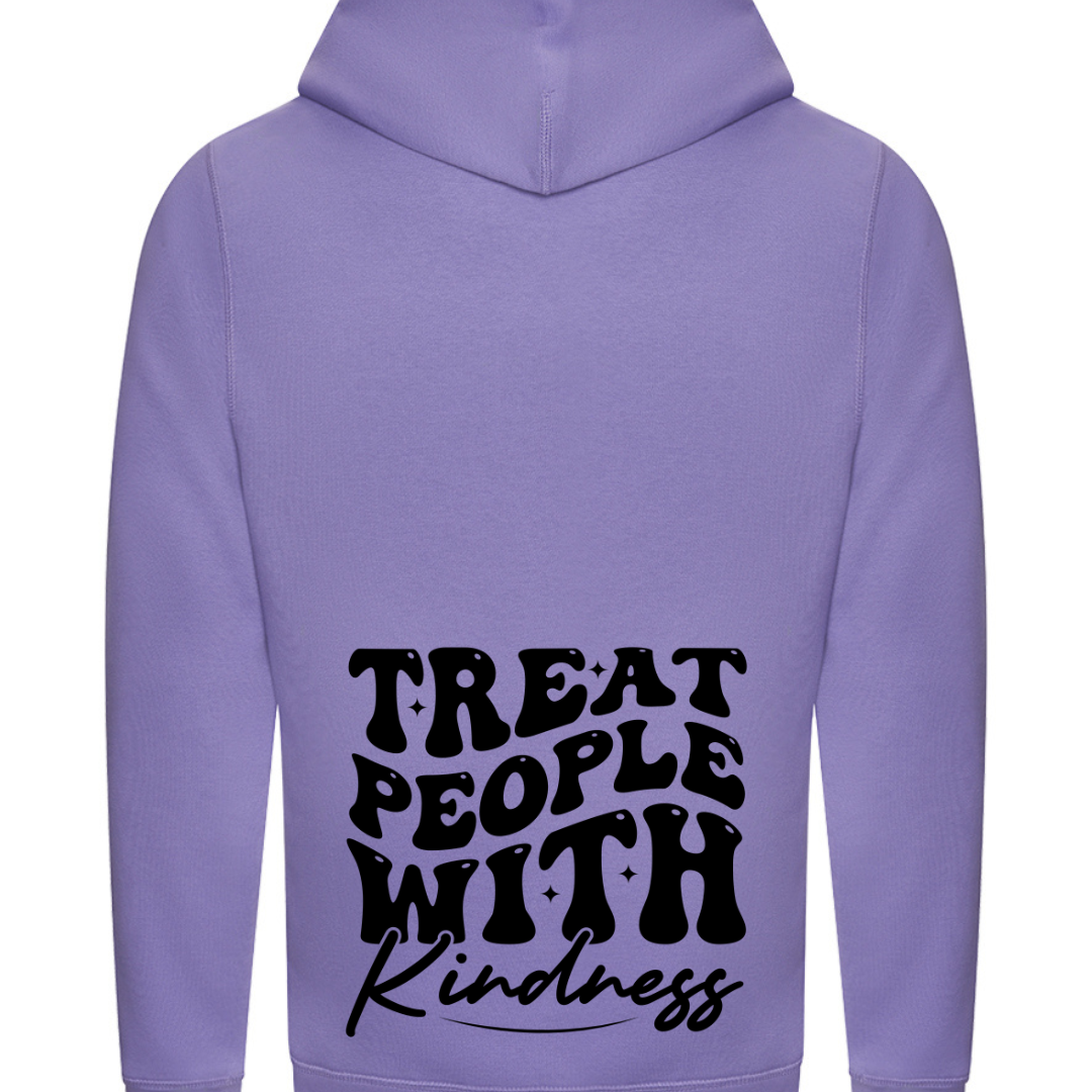 TREAT PEOPLE WITH Kindness Cross Neck Hibernate Style Hoodie