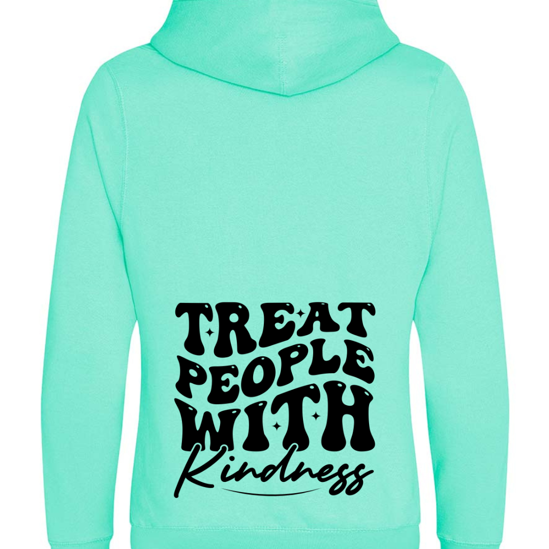 TREAT PEOPLE WITH Kindness Cross Neck Hibernate Style Hoodie