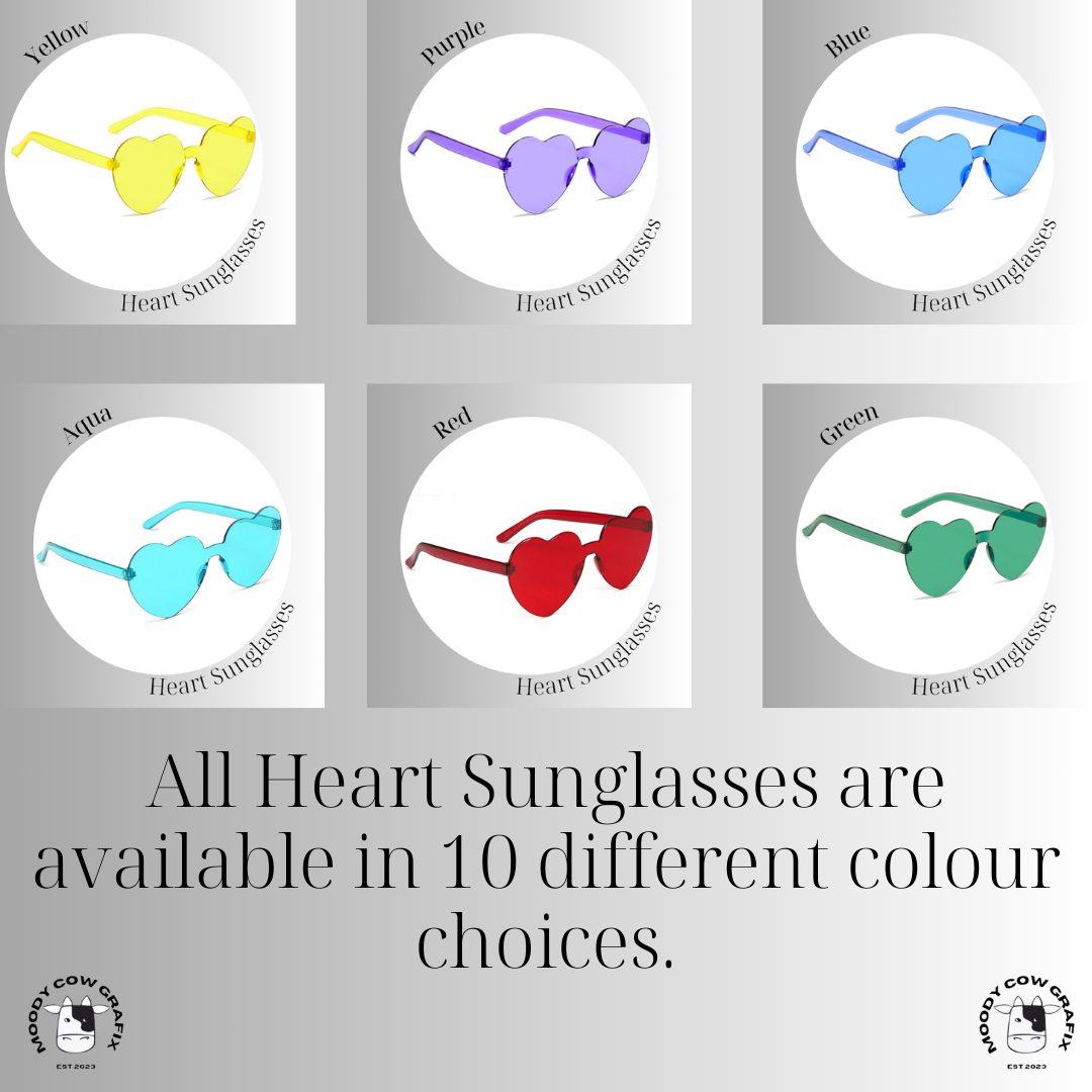 Personalised Heart Sunglasses - Arm Personalisation - The Circus - Summer 2026