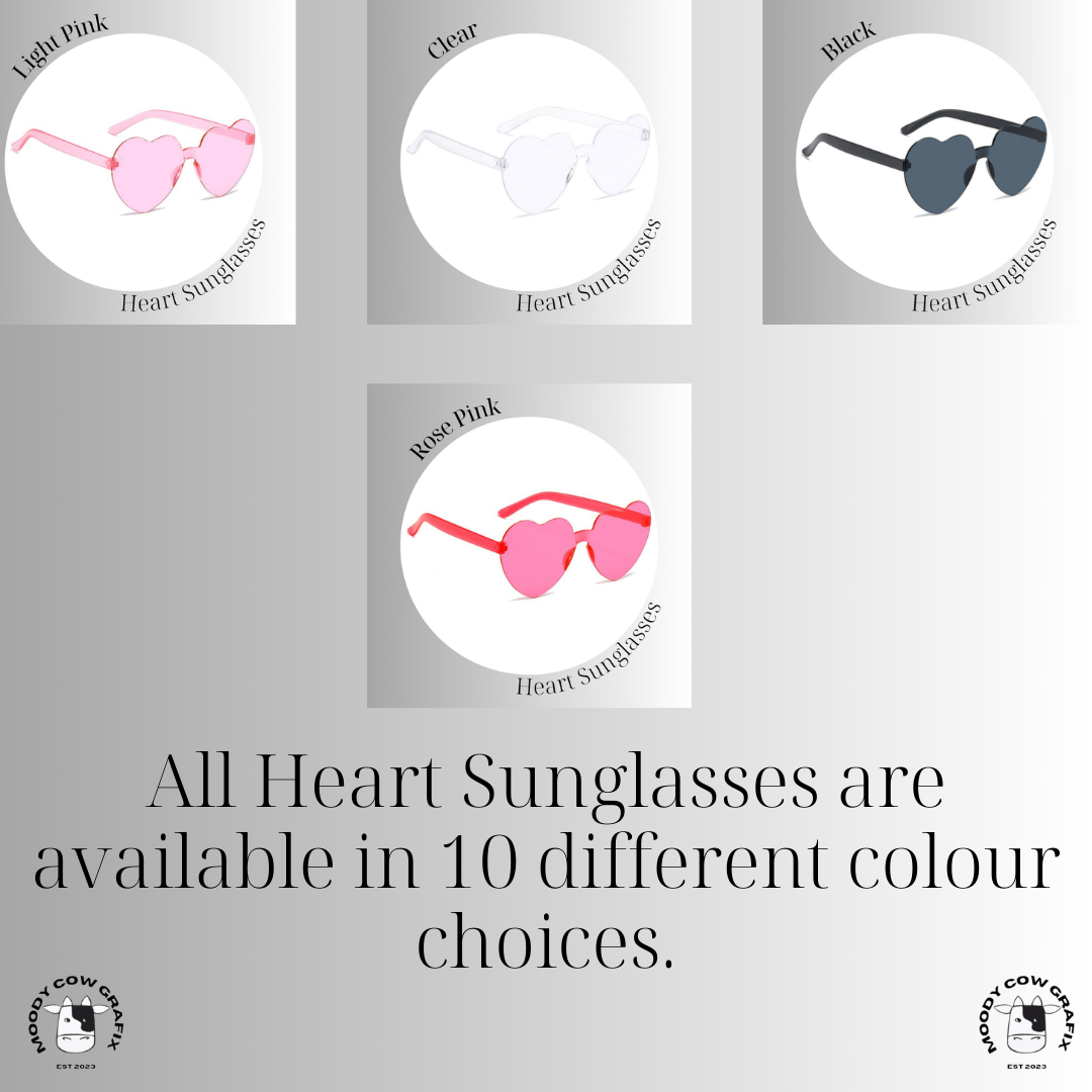 Personalised Heart Sunglasses - Arm Personalisation - The Circus - Summer 2026