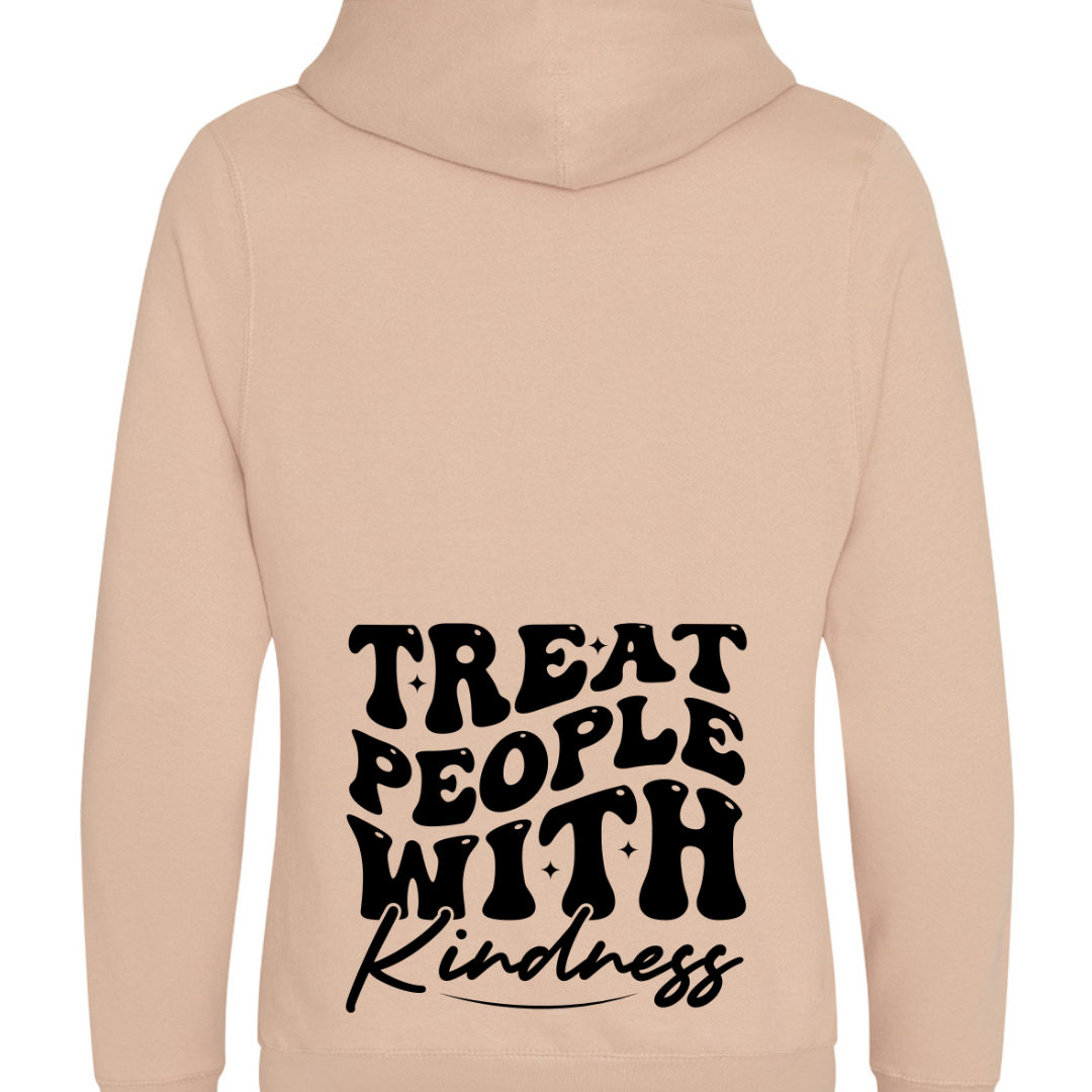 TREAT PEOPLE WITH Kindness Cross Neck Hibernate Style Hoodie