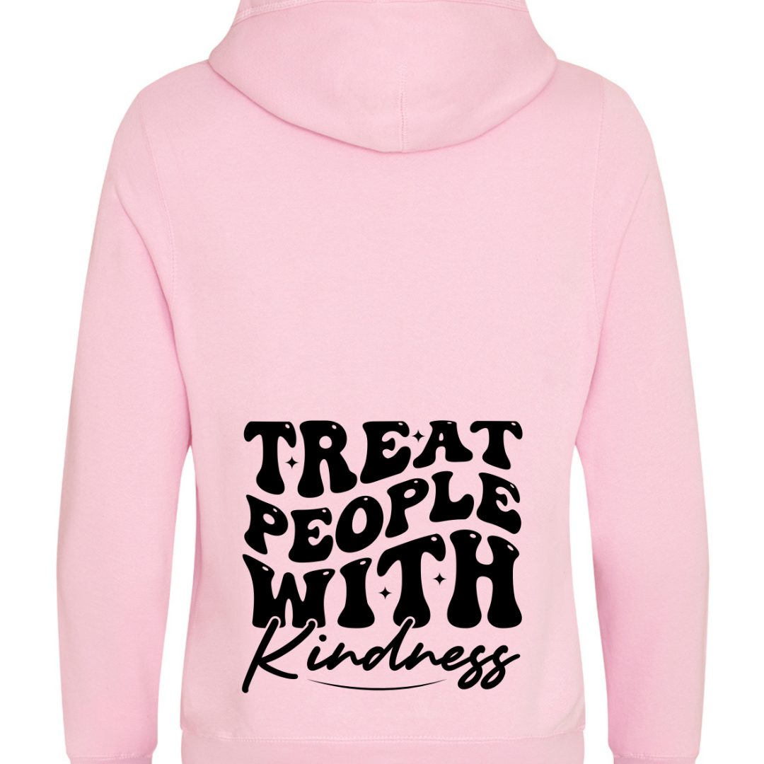 TREAT PEOPLE WITH Kindness Cross Neck Hibernate Style Hoodie