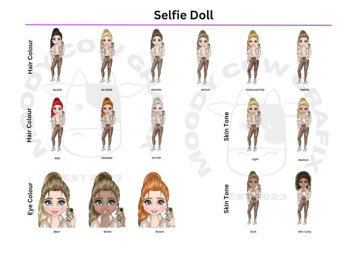 Personalised 'Selfie' Character Mug