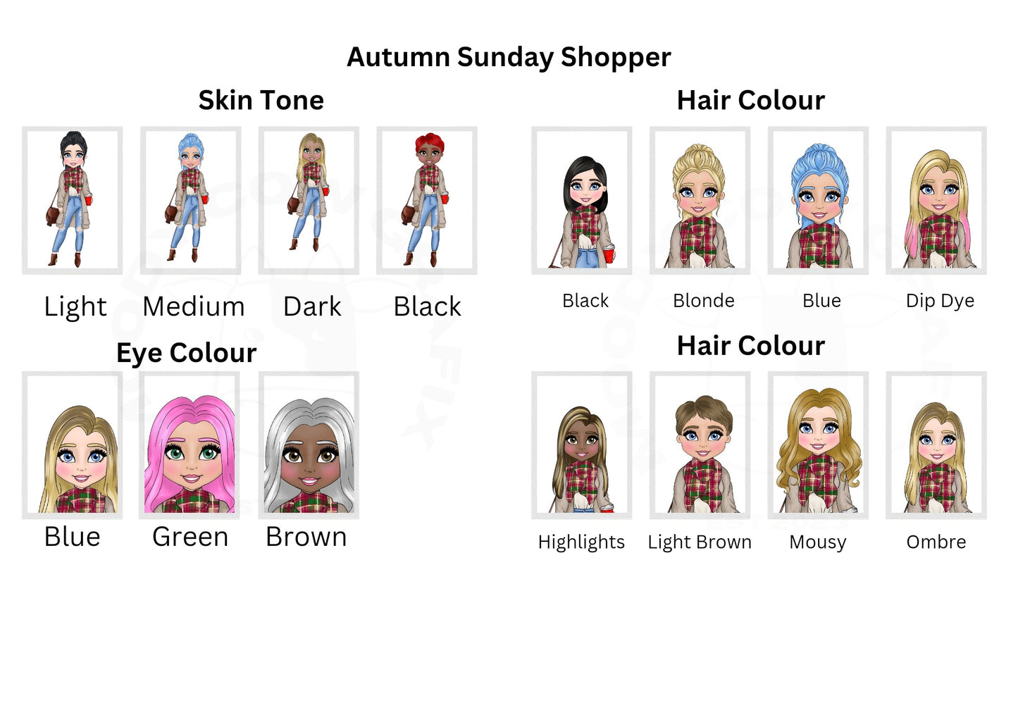 Personalised 'Autumn Sunday Shopper' Character Mug