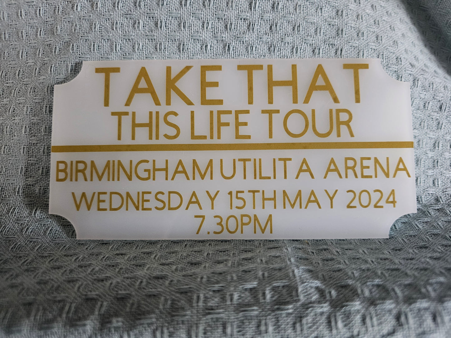 Concert Acrylic Ticket