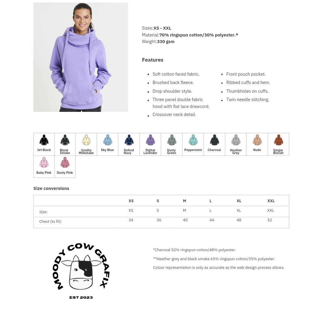 "Bit of a mess but doin' my best" Cross Neck Hibernate Style Hoodie