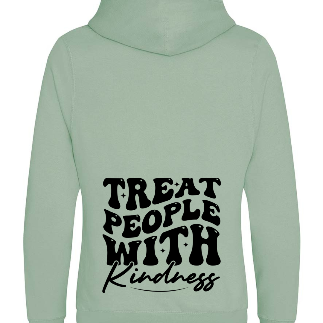 TREAT PEOPLE WITH Kindness Cross Neck Hibernate Style Hoodie