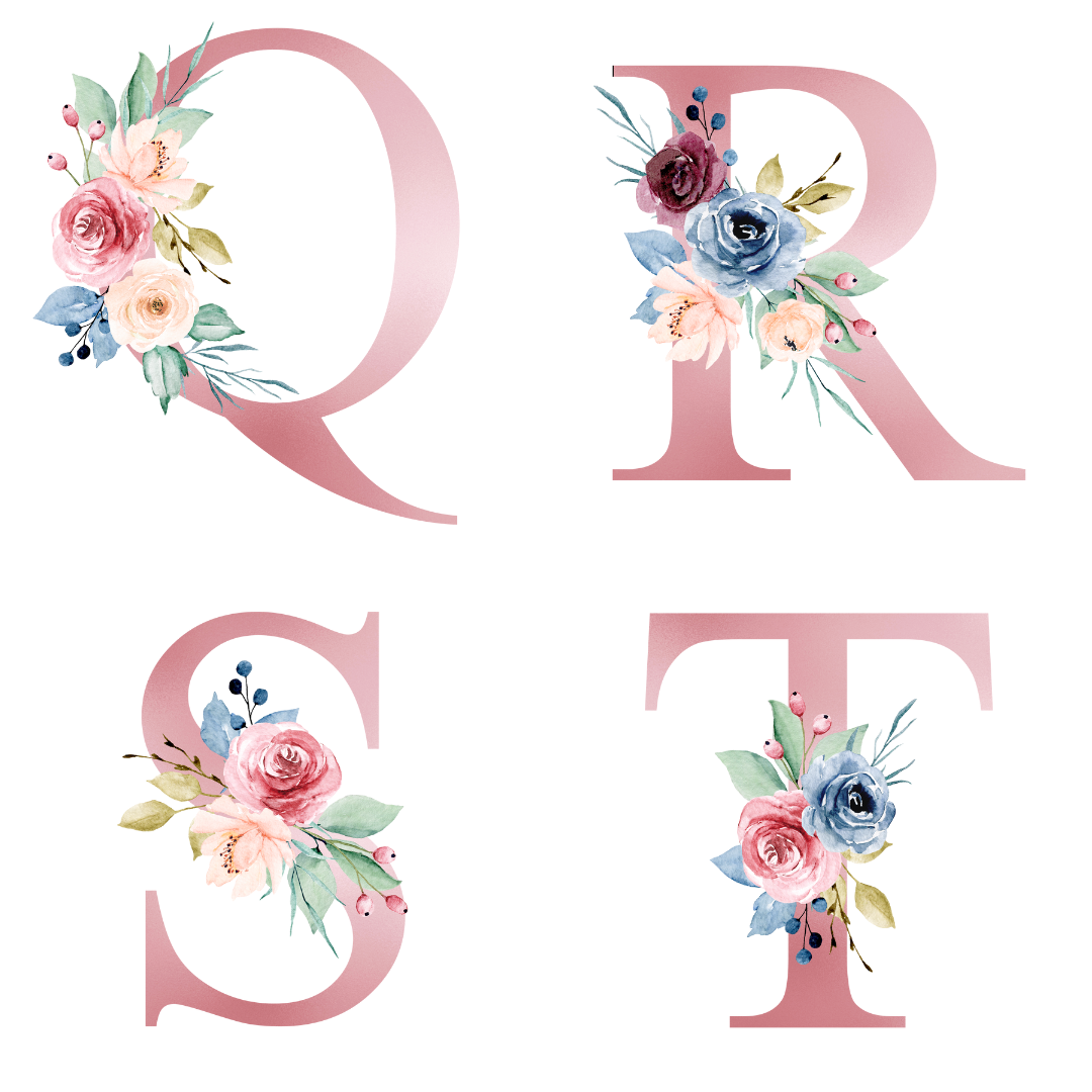 Personalised Floral Initial Mug including name