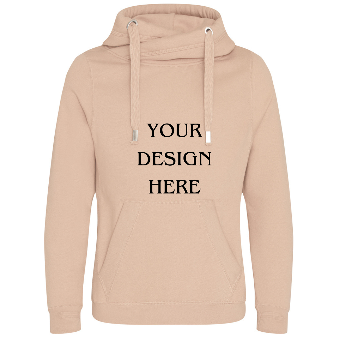 Personalised / Custom Design Cross Neck Hibernate Style Hoodie