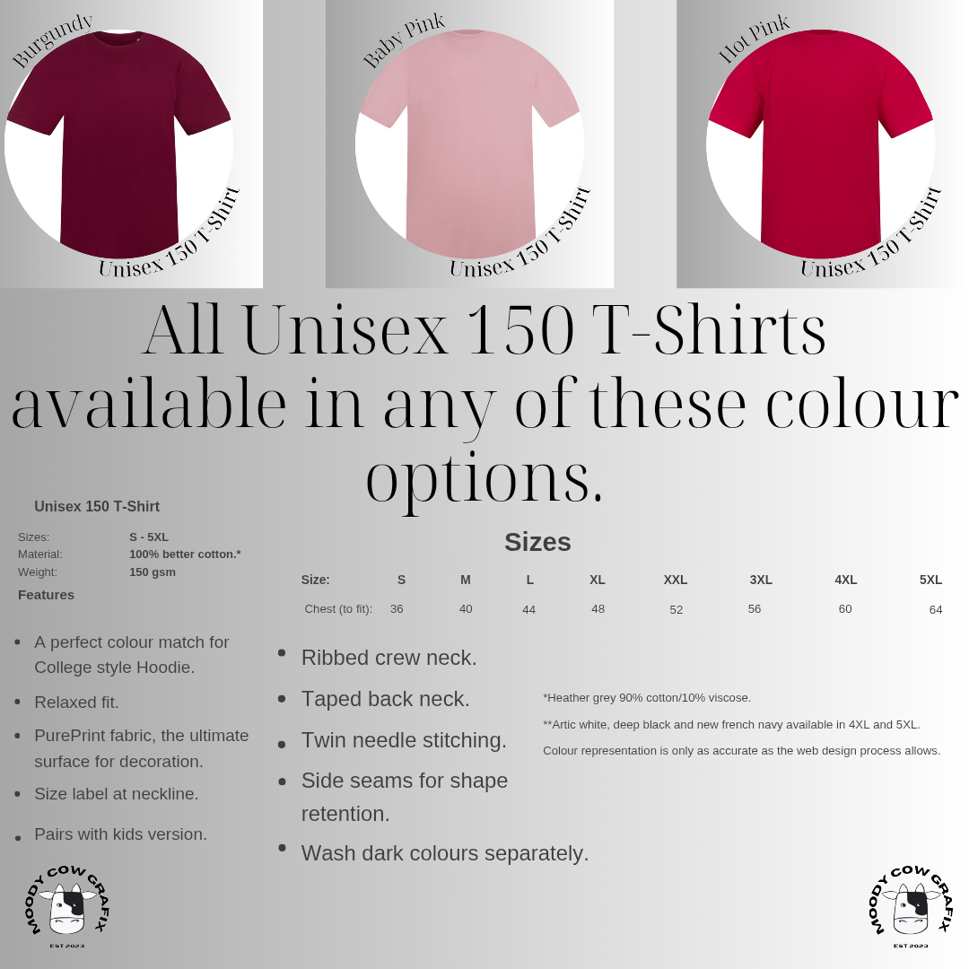 *CUSTOM ORDER* Custom Design Unisex Adults 150 T-Shirt - The Circus - Summer 2026.