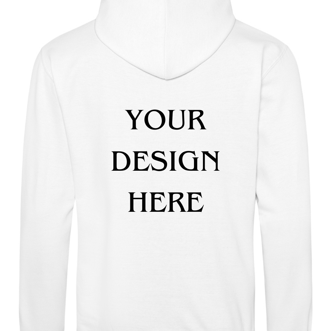Personalised/ Custom Design Hoodie - Black, White - Adult Sizes