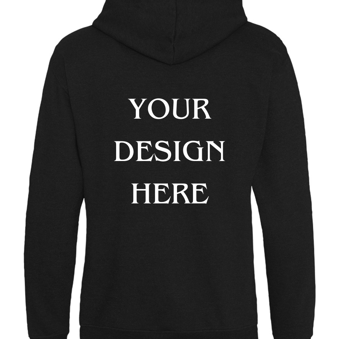 Personalised/ Custom Design Hoodie - Black, White - Adult Sizes