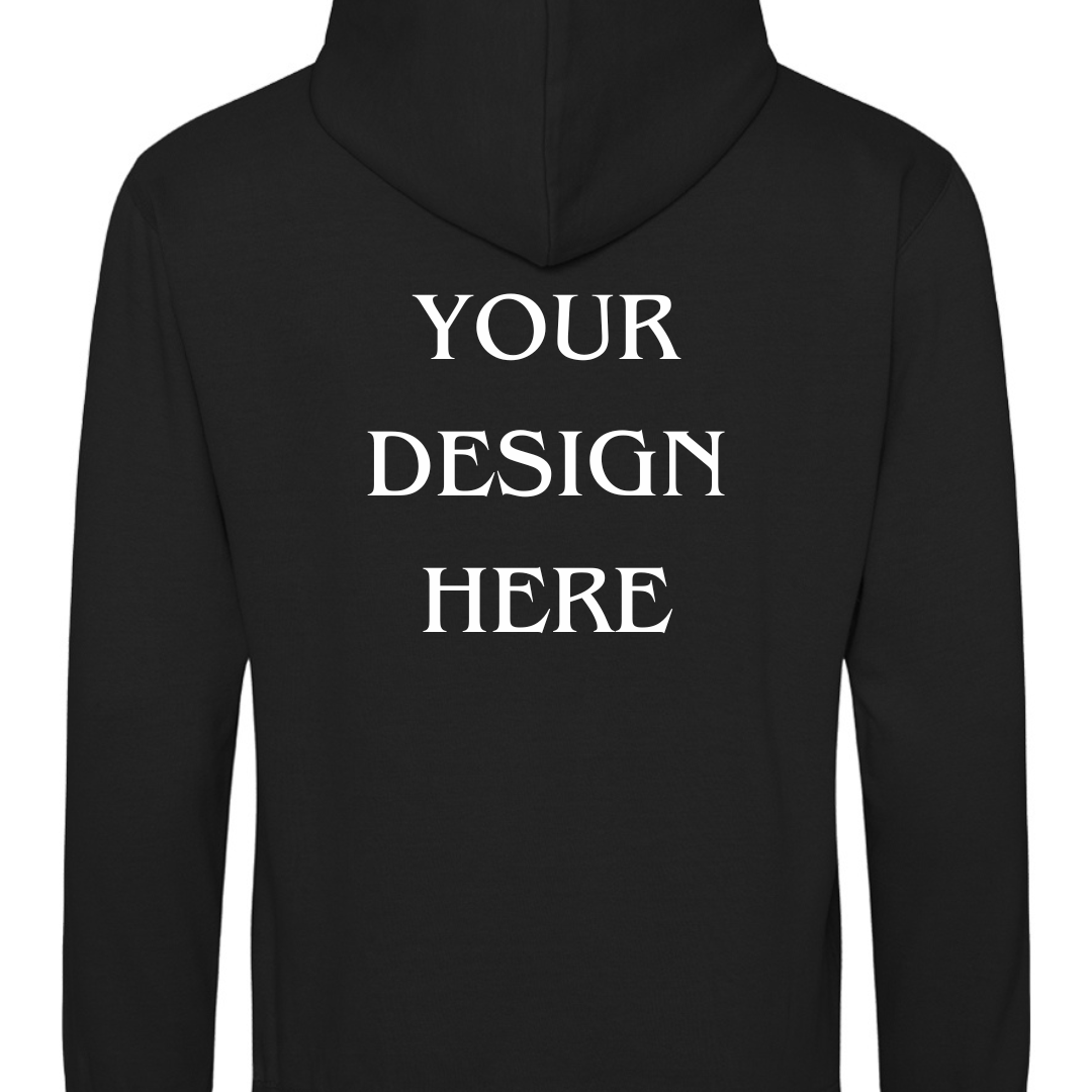 Personalised/ Custom Design Hoodie - Black, White - Adult Sizes