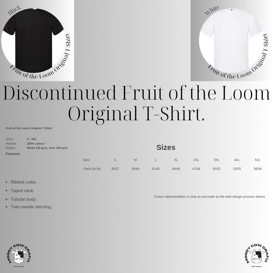 Custom Design -Unisex T-Shirt - The Circus - Summer 2026 - Fruit of the Loom - Stock Clearance)