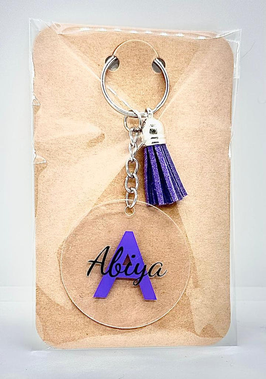 Personalised Keyrings with tassel