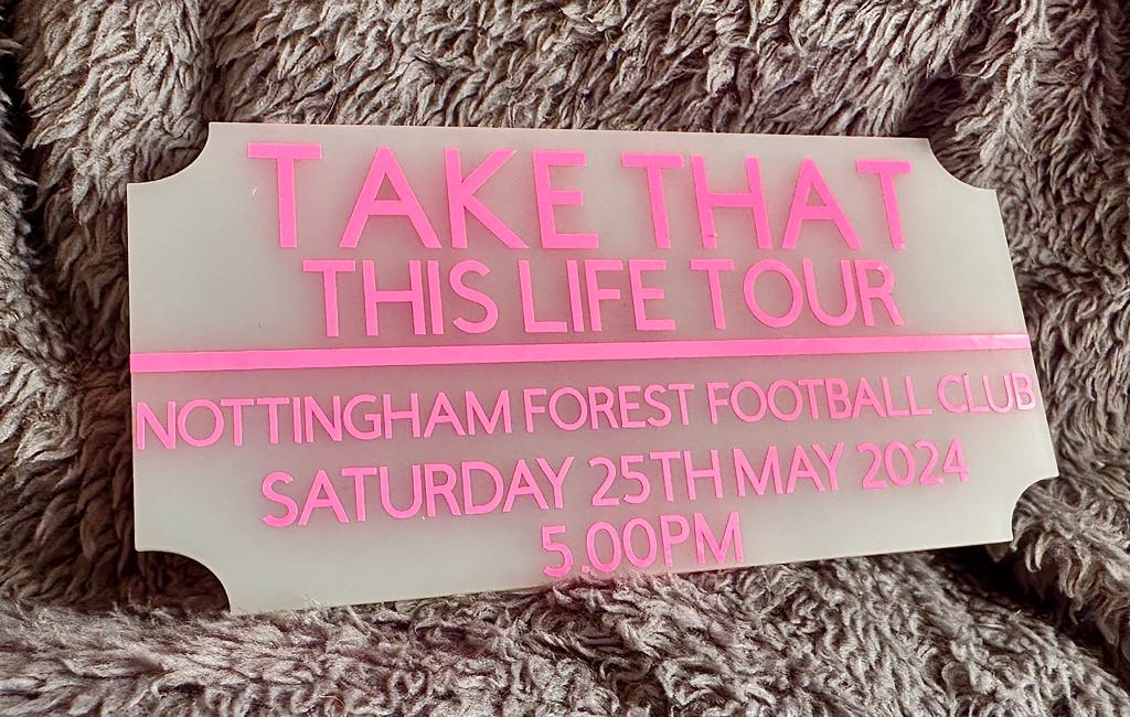 Concert Acrylic Ticket