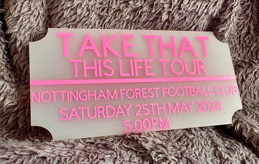 Concert Acrylic Ticket