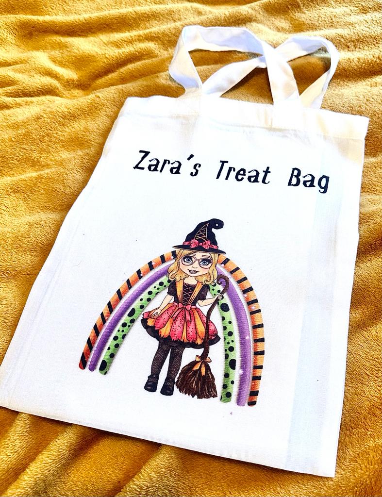 Personalised 'Winnie the Witch' Halloween Tote Bag