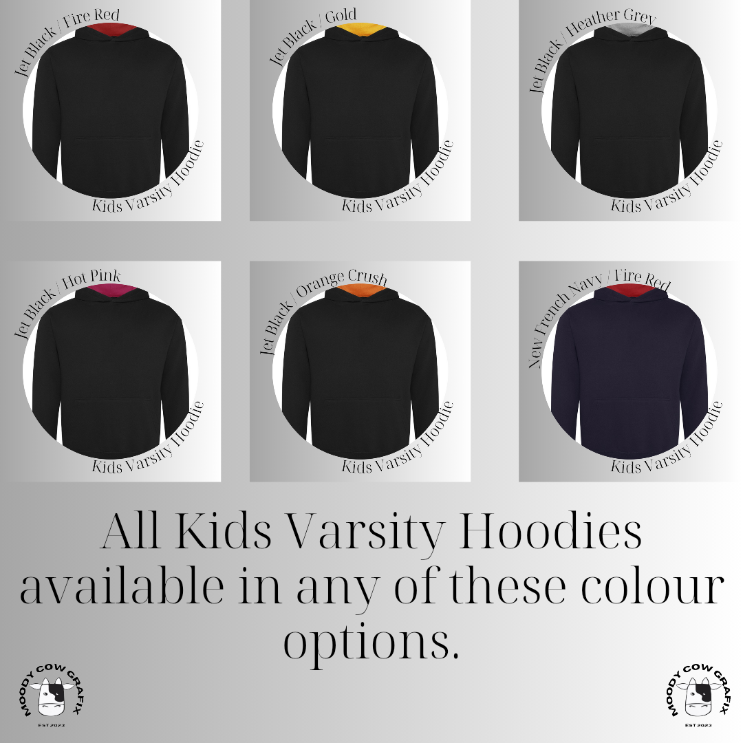 Custom Design Kids Varsity Hoodie - The Ultimate Face Off 2025