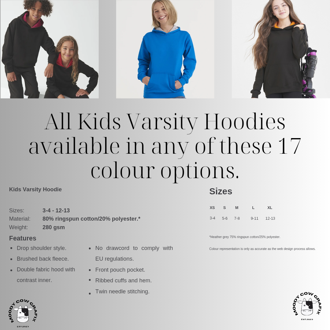Custom Design Kids Varsity Hoodie - The Ultimate Face Off 2025