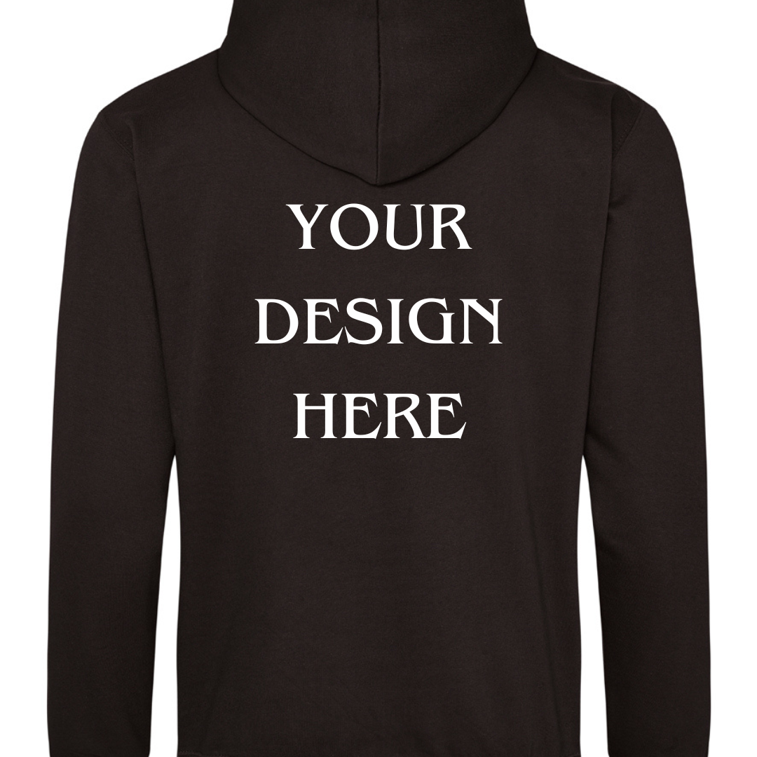 Personalised/ Custom Design Hoodie - Black, White - Adult Sizes