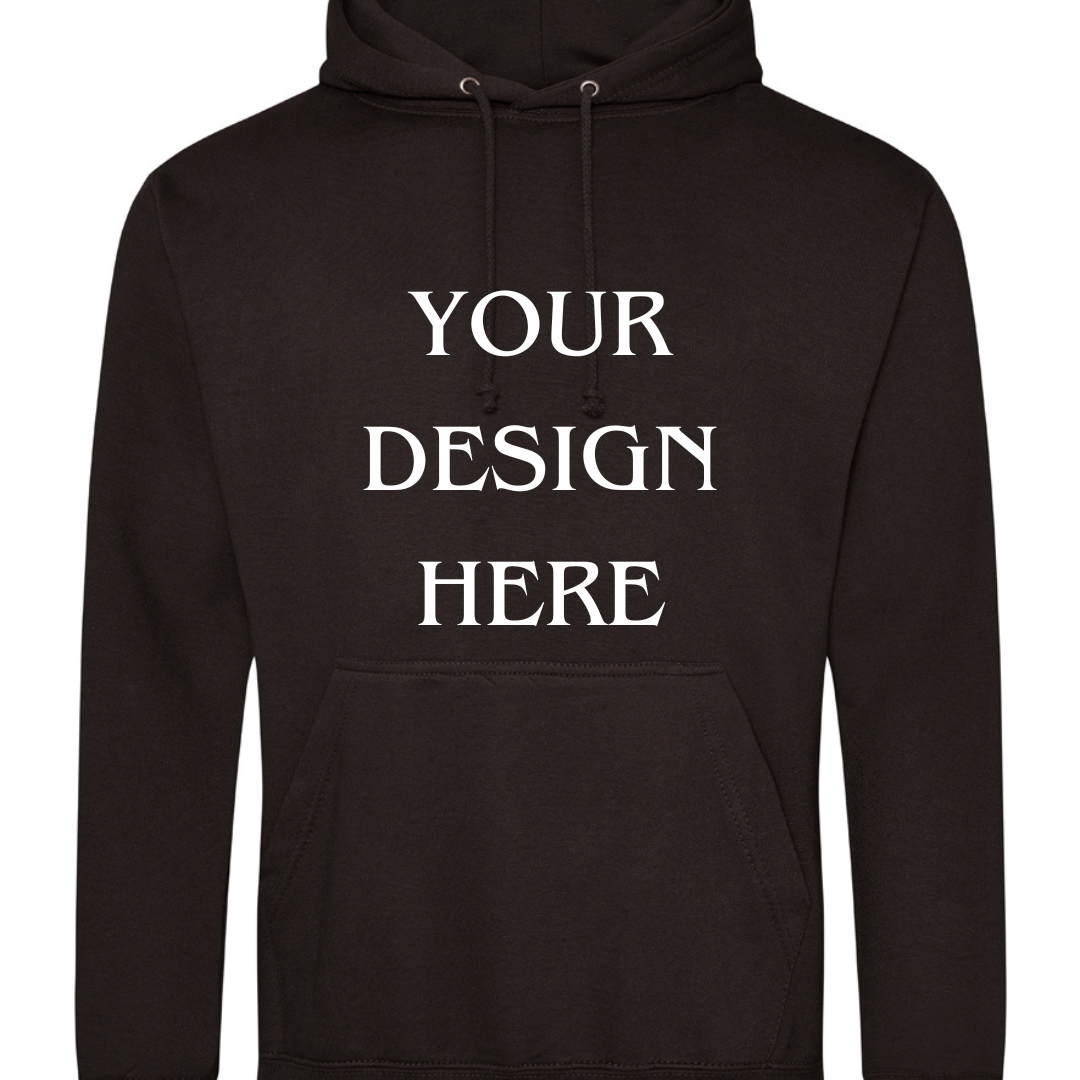 Personalised/ Custom Design Hoodie - Black, White - Adult Sizes