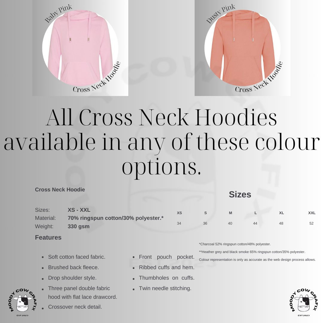 Custom Design - Cross Neck Hibernate Style Hoodie - Two for the Road 2026