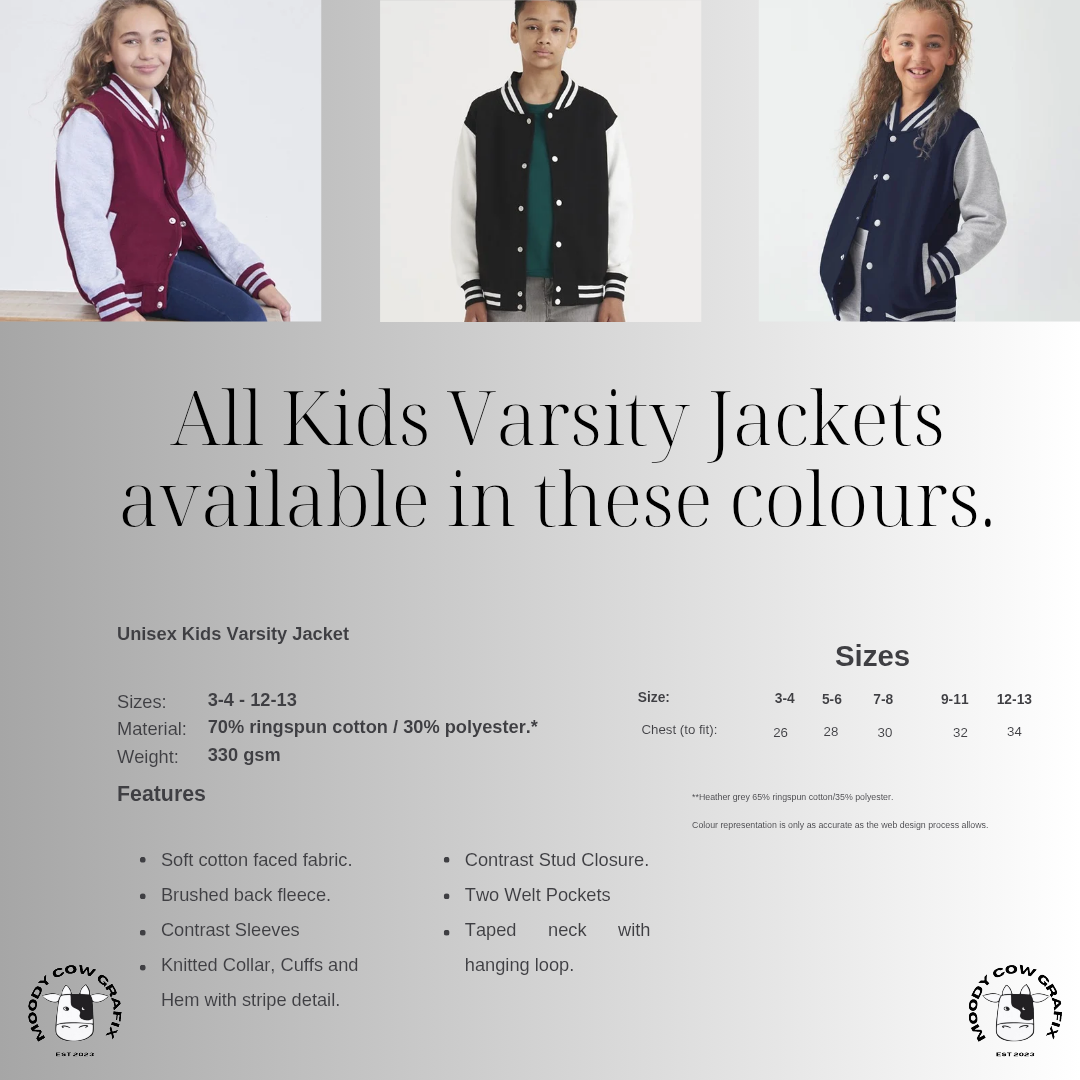 Custom Design Kids Varsity Jacket - The Ultimate Face Off 2025