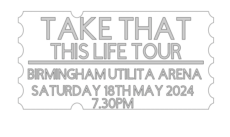 Concert Acrylic Ticket