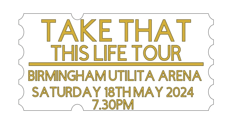 Concert Acrylic Ticket