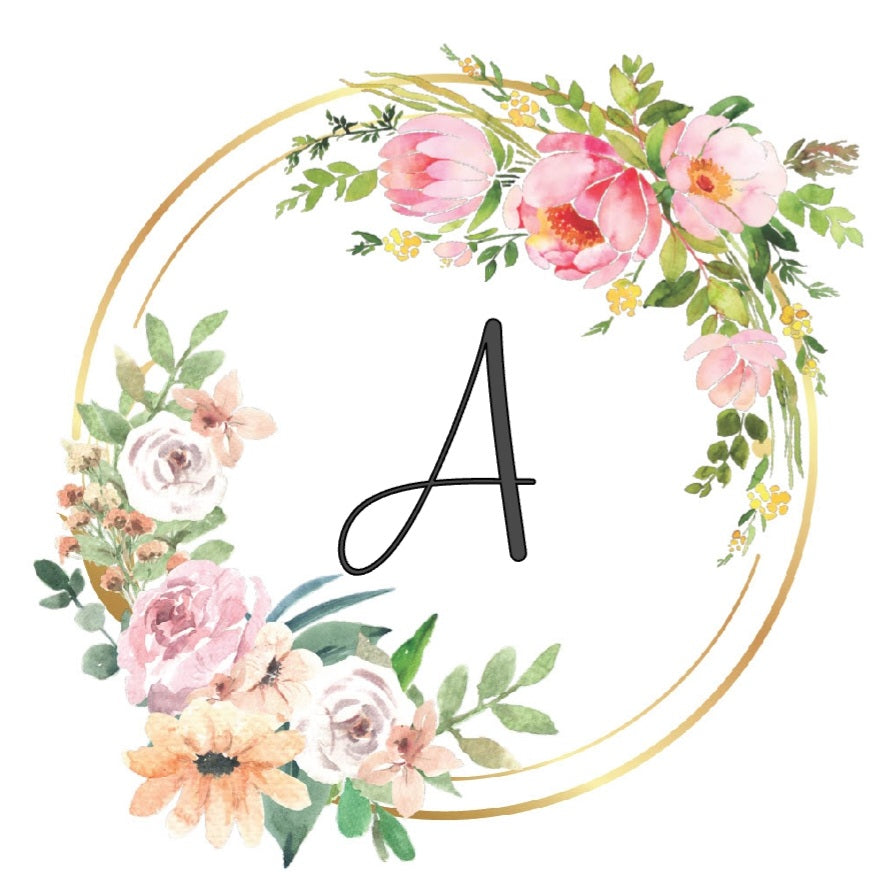 Personalised Floral Initial Mug