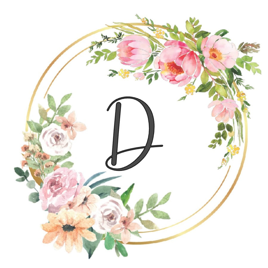 Personalised Floral Initial Mug