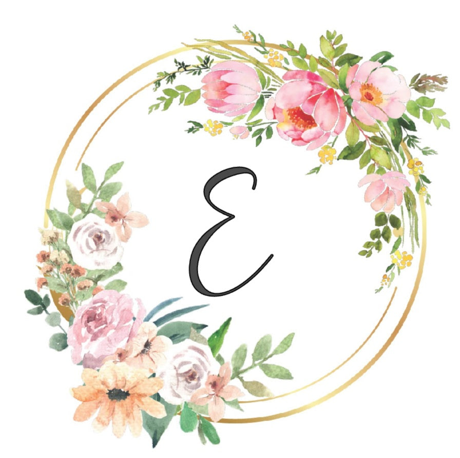 Personalised Floral Initial Mug