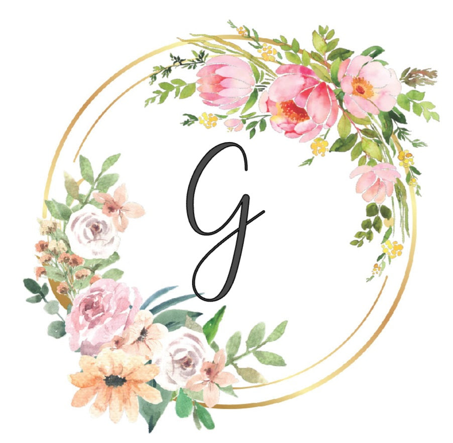 Personalised Floral Initial Mug