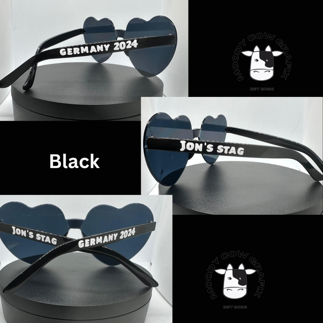 Personalised Heart Sunglasses - Arm Personalisation - The Circus - Summer 2026