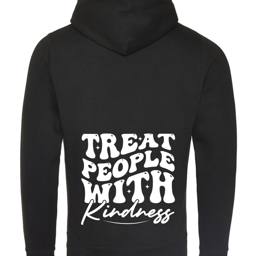 TREAT PEOPLE WITH Kindness Cross Neck Hibernate Style Hoodie