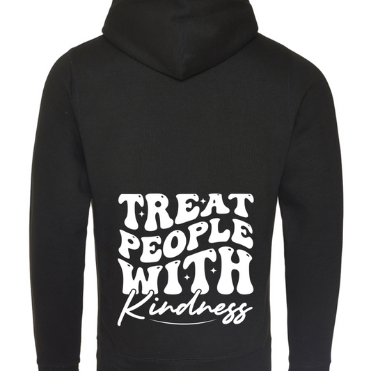 TREAT PEOPLE WITH Kindness Cross Neck Hibernate Style Hoodie
