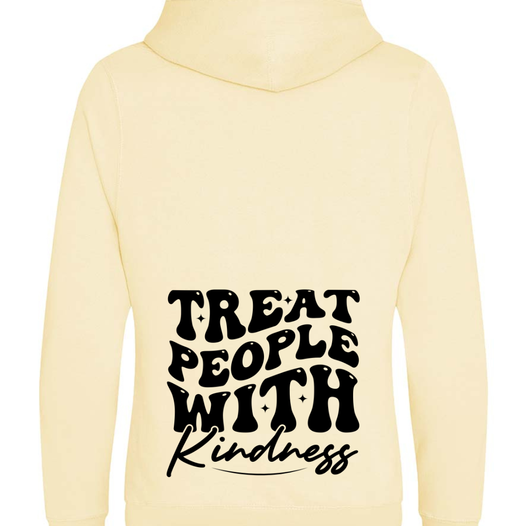 TREAT PEOPLE WITH Kindness Cross Neck Hibernate Style Hoodie