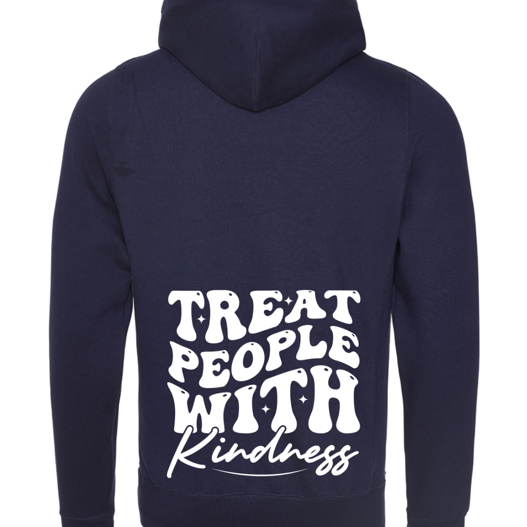 TREAT PEOPLE WITH Kindness Cross Neck Hibernate Style Hoodie