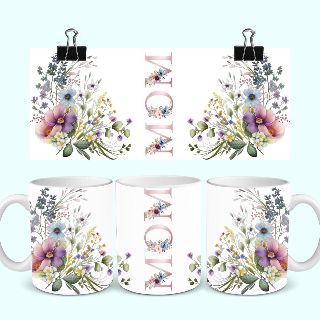 MOM Floral Mother's Day Mug
