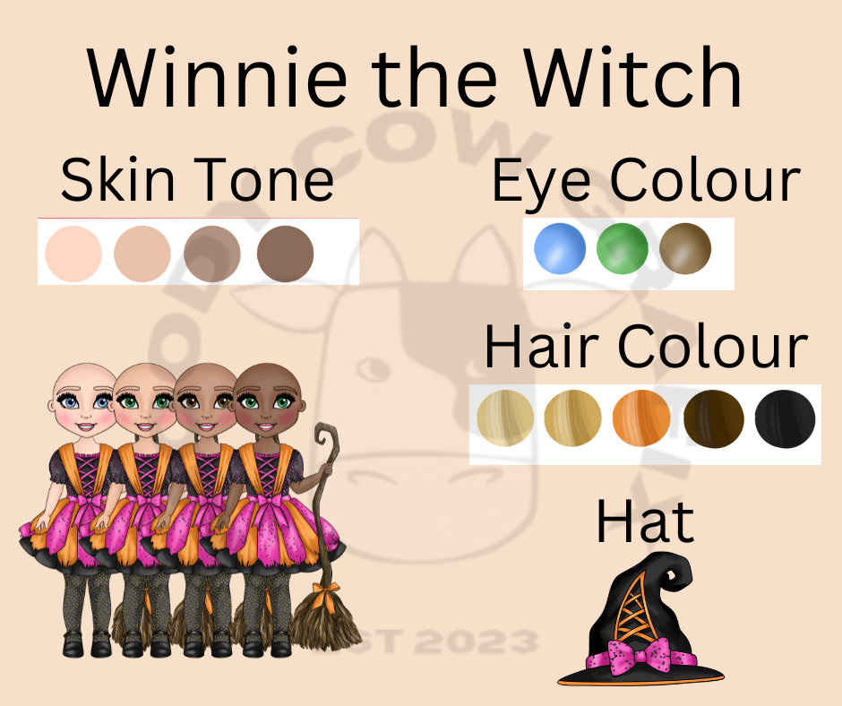 Personalised 'Winnie the Witch' Halloween Tote Bag