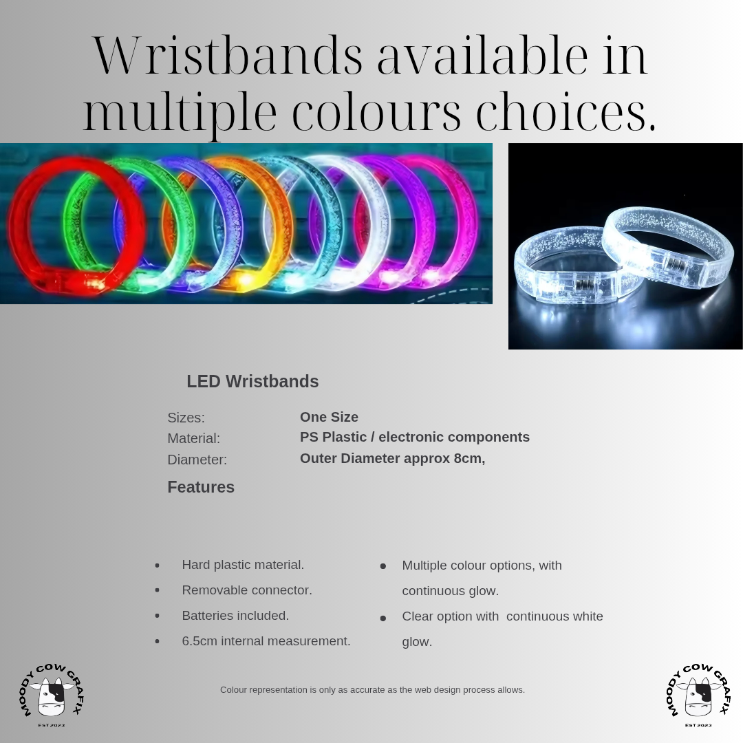 LED Wristbands - Continuous Glow - The Circus - Summer 2026