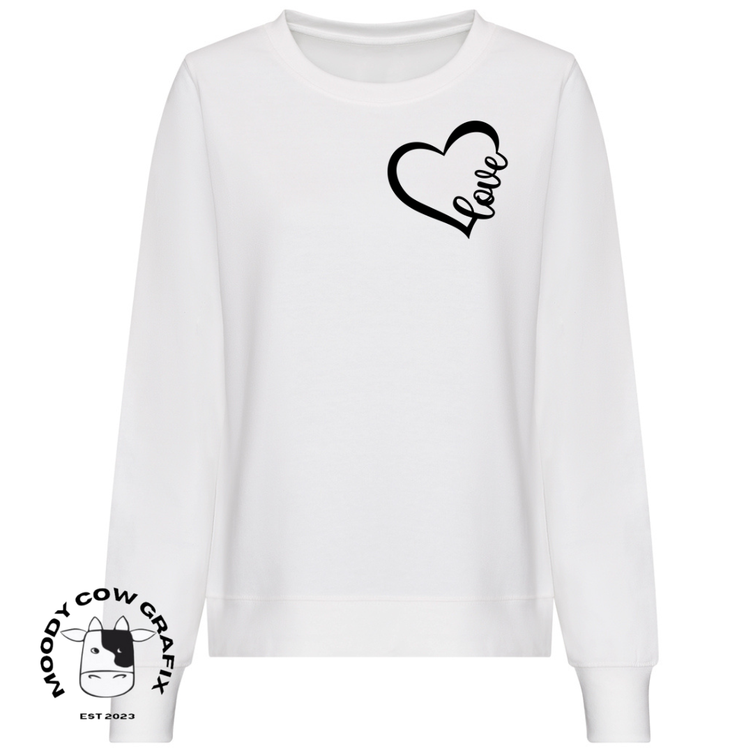 Love / Heart Ladies Sweatshirt