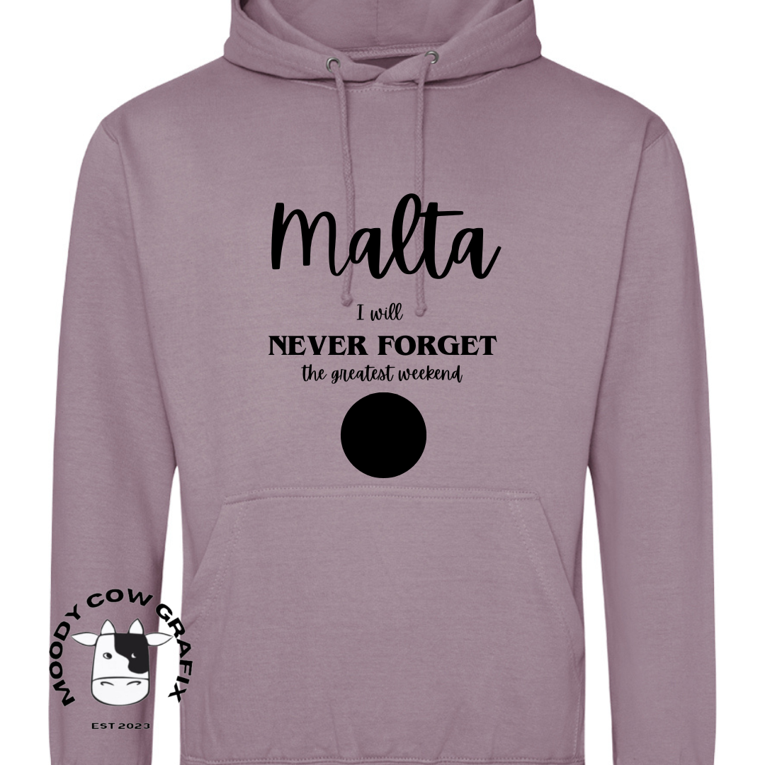 Custom Design Malta 2024 Hoodie - The Greatest Weekend.