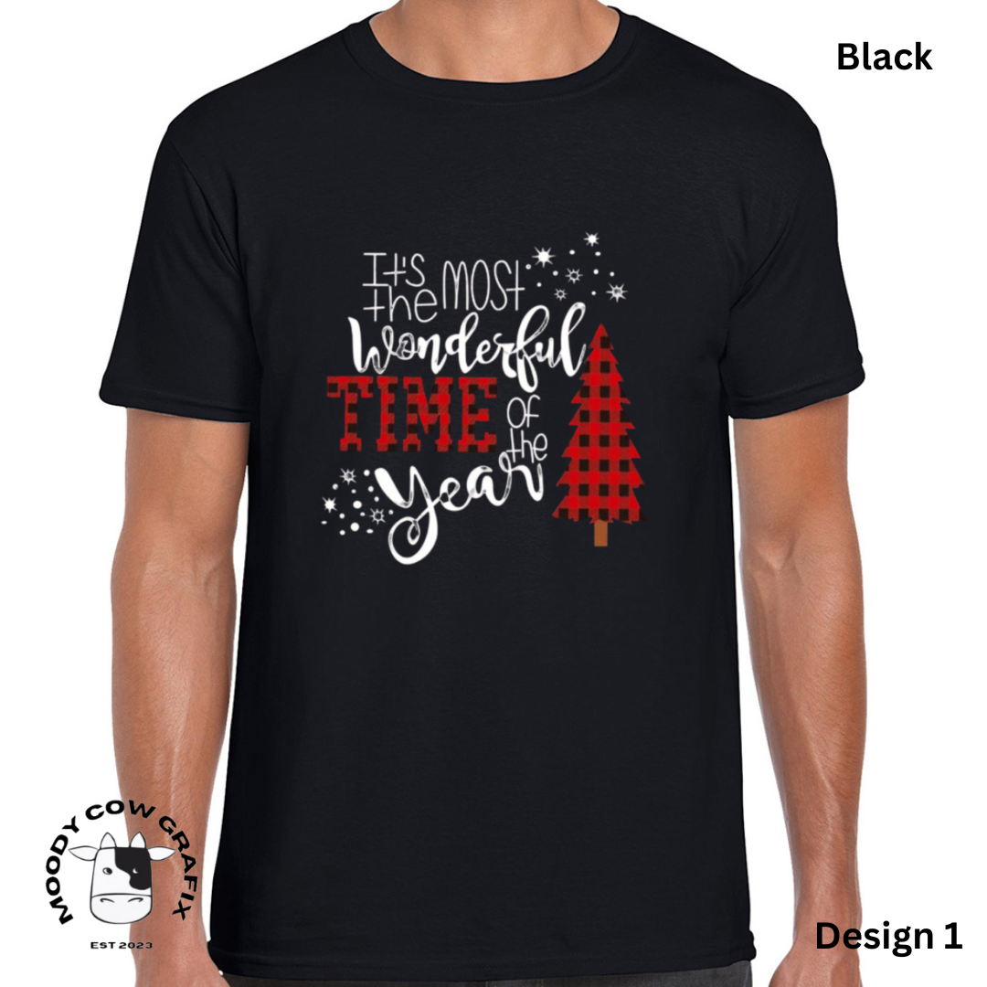 Custom Design Christmas T-Shirt - Multiple Designs