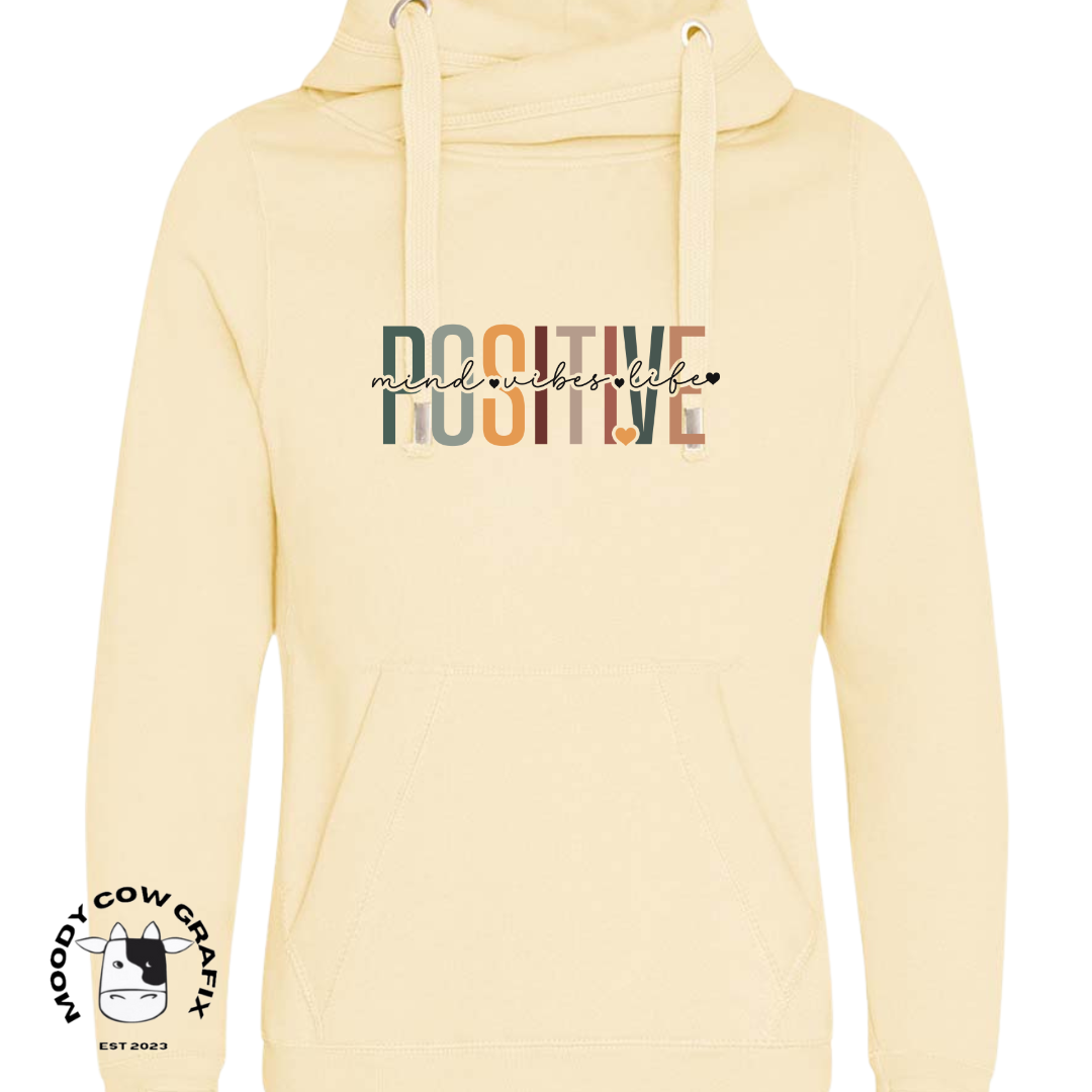 Positive "You Are" Cross Neck Hibernate Style Hoodie