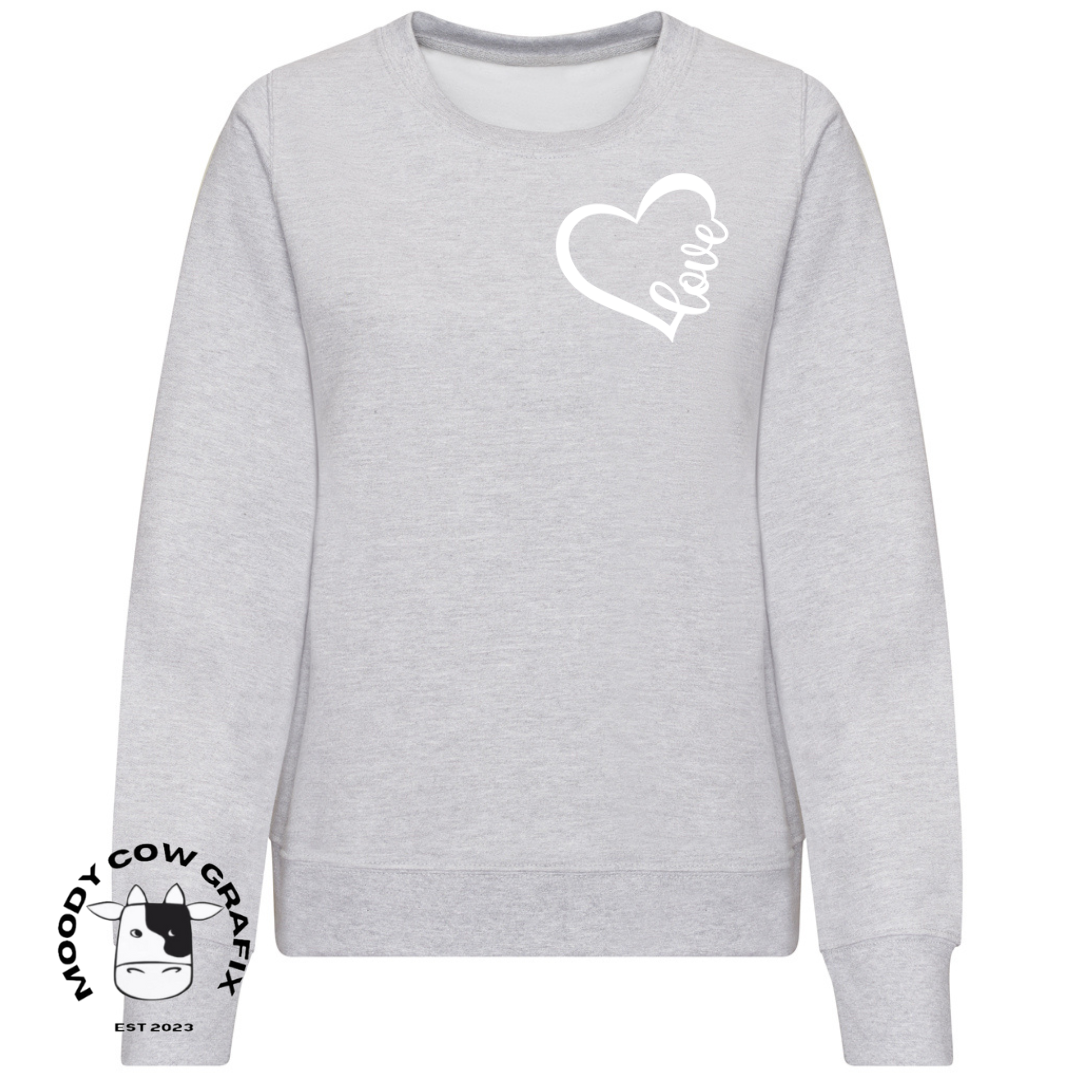 Love / Heart Ladies Sweatshirt