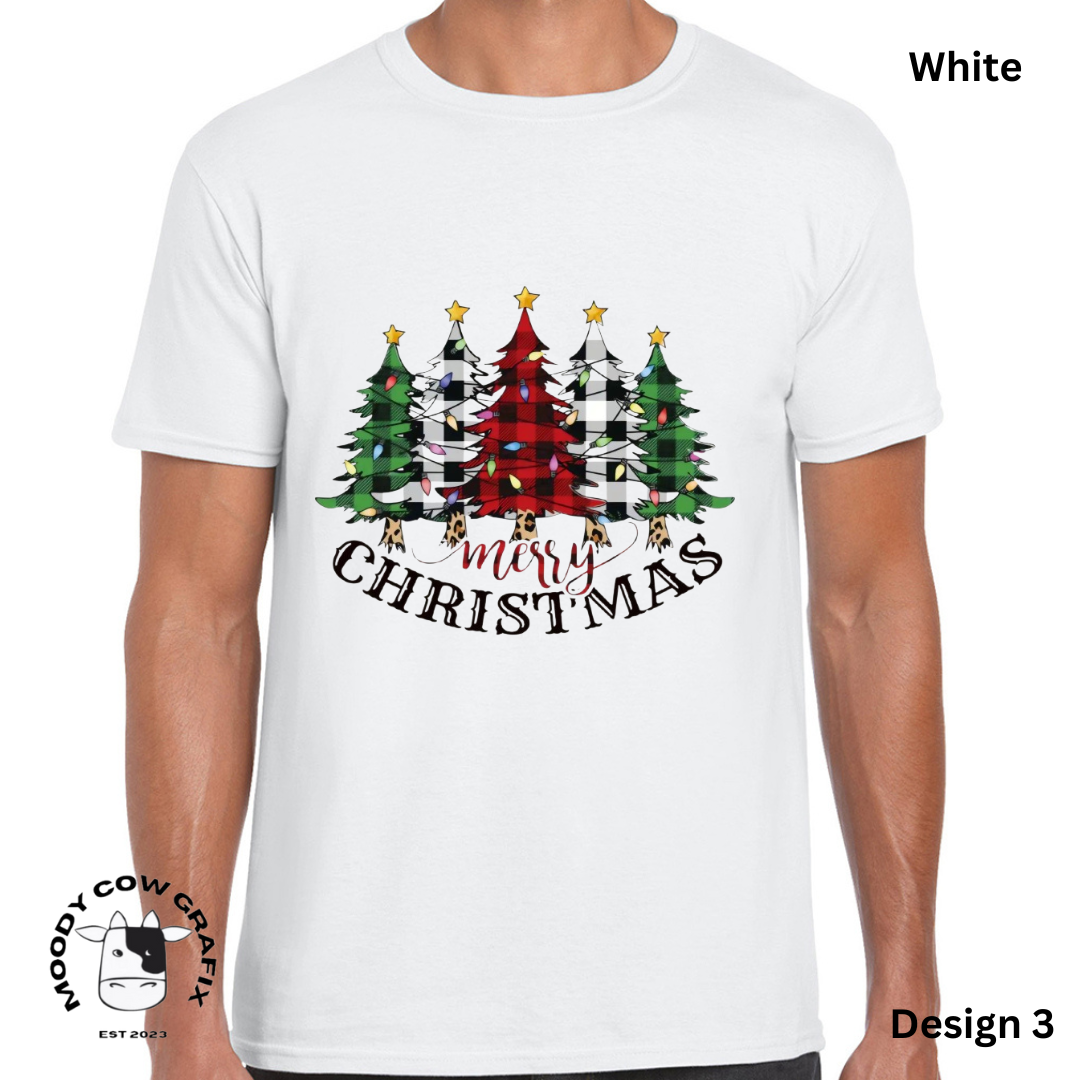 Custom Design Christmas T-Shirt - Multiple Designs